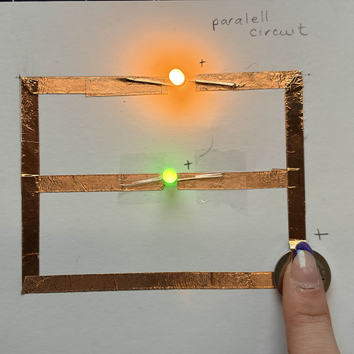 Lit them up! I liked the look of parallel circuits the best.