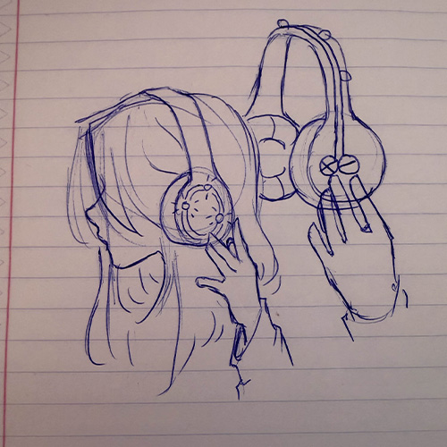 My last idea of having a parallel circuit on a pair of headphones and tapping the switch to turn it on!