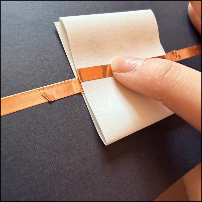Testing out the press down and making sure I lined up the tape correctly